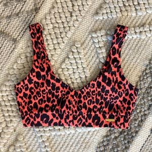 CLEO HARPER JORDANA AFRICA SPORTS BRA PINK CHEETAH PRINT SIZE SMALL